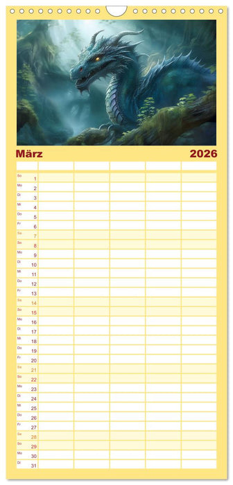 Im Land der schönen Drachen (CALVENDO Familienplaner 2026)