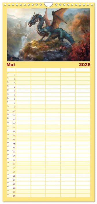 Im Land der schönen Drachen (CALVENDO Familienplaner 2026)