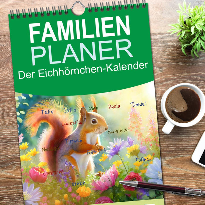 Der Eichhörnchen-Kalender (CALVENDO Familienplaner 2026)