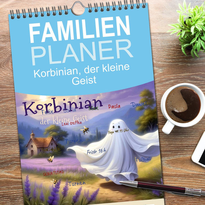 Korbinian, der kleine Geist (CALVENDO Familienplaner 2026)