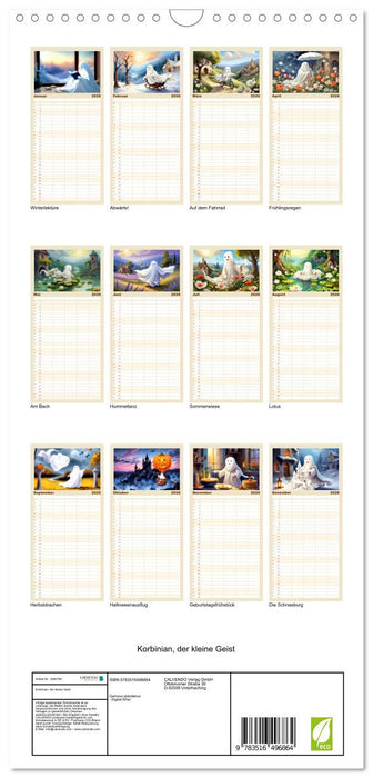 Korbinian, der kleine Geist (CALVENDO Familienplaner 2026)