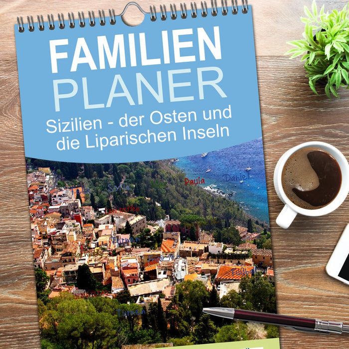 Sizilien - der Osten und die Liparischen Inseln (CALVENDO Familienplaner 2026)