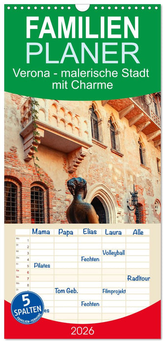 Verona - malerische Stadt mit Charme (CALVENDO Familienplaner 2026)