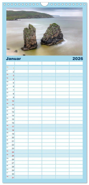 Lewis und Harris, die ungezähmten Äußeren Hebriden. (CALVENDO Familienplaner 2026)