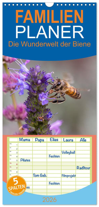 Die Wunderwelt der Biene (CALVENDO Familienplaner 2026)