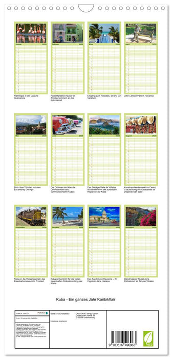 Kuba - Ein ganzes Jahr Karibikflair (CALVENDO Familienplaner 2026)