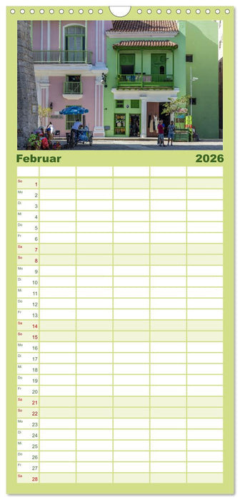 Kuba - Ein ganzes Jahr Karibikflair (CALVENDO Familienplaner 2026)