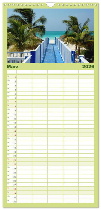 Kuba - Ein ganzes Jahr Karibikflair (CALVENDO Familienplaner 2026)