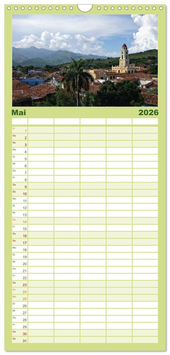 Kuba - Ein ganzes Jahr Karibikflair (CALVENDO Familienplaner 2026)