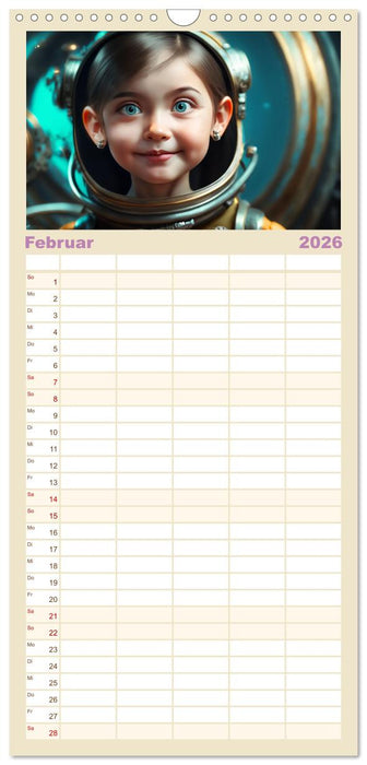 Starke Mädchen - Steampunk Welten (CALVENDO Familienplaner 2026)