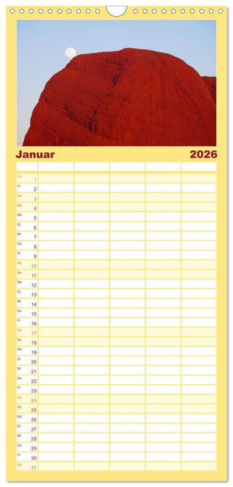 Unterwegs in Australiens Nationalparks (CALVENDO Familienplaner 2026)