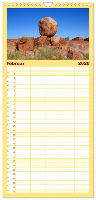 Unterwegs in Australiens Nationalparks (CALVENDO Familienplaner 2026)