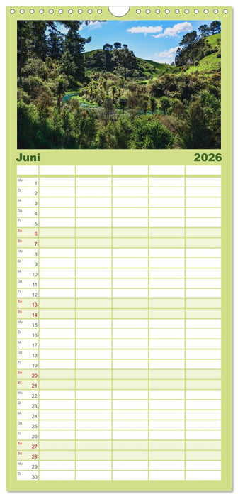 Neuseeland von Nord bis Süd (CALVENDO Familienplaner 2026)