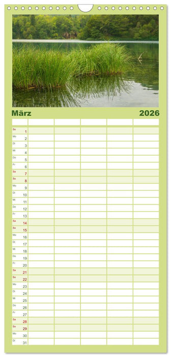 Naturwunder Plitvicer Seen (CALVENDO Familienplaner 2026)