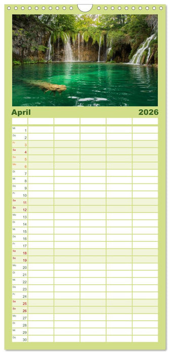 Naturwunder Plitvicer Seen (CALVENDO Familienplaner 2026)