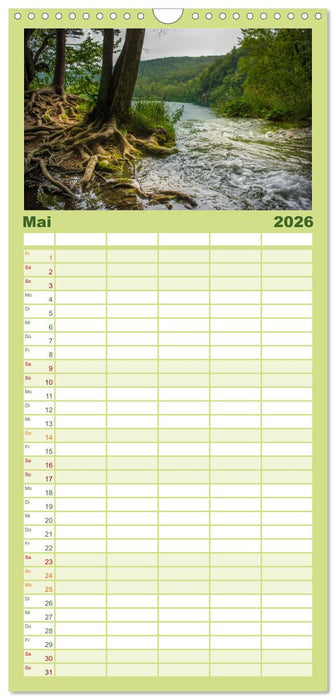 Naturwunder Plitvicer Seen (CALVENDO Familienplaner 2026)