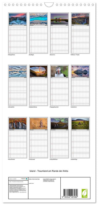 Island - Traumland am Rande der Arktis (CALVENDO Familienplaner 2026)