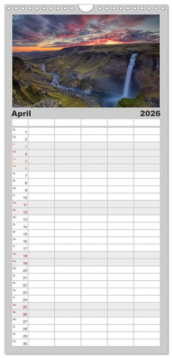 Island - Traumland am Rande der Arktis (CALVENDO Familienplaner 2026)