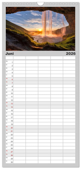 Island - Traumland am Rande der Arktis (CALVENDO Familienplaner 2026)