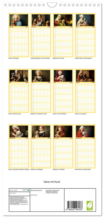 Dame mit Hund (CALVENDO Familienplaner 2026)