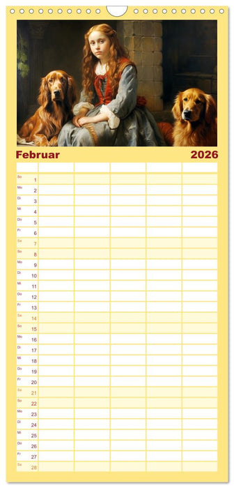 Dame mit Hund (CALVENDO Familienplaner 2026)