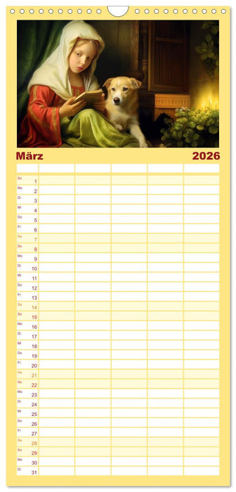 Dame mit Hund (CALVENDO Familienplaner 2026)