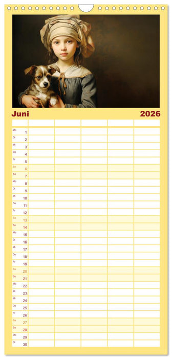 Dame mit Hund (CALVENDO Familienplaner 2026)