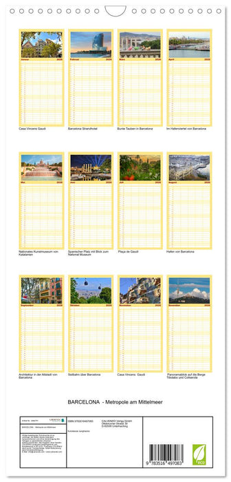 BARCELONA - Metropole am Mittelmeer (CALVENDO Familienplaner 2026)