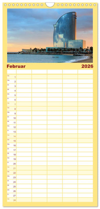 BARCELONA - Metropole am Mittelmeer (CALVENDO Familienplaner 2026)