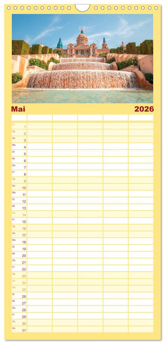 BARCELONA - Metropole am Mittelmeer (CALVENDO Familienplaner 2026)