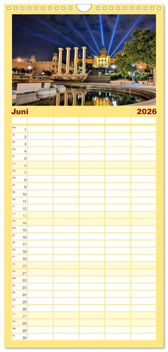 BARCELONA - Metropole am Mittelmeer (CALVENDO Familienplaner 2026)