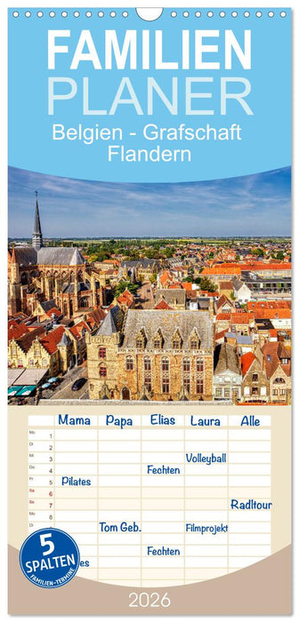 Belgien - Grafschaft Flandern (CALVENDO Familienplaner 2026)