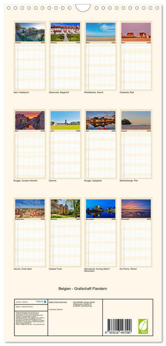 Belgien - Grafschaft Flandern (CALVENDO Familienplaner 2026)