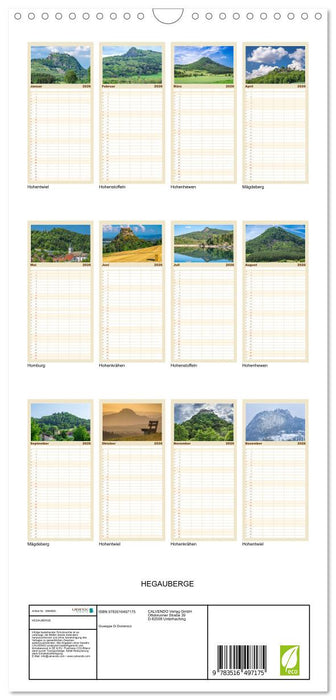 HEGAUBERGE (CALVENDO Familienplaner 2026)