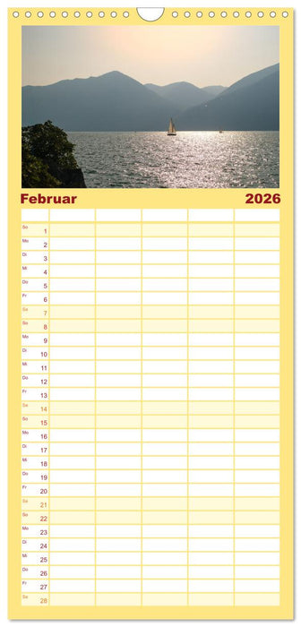 Romantischer Lago d'Iseo (CALVENDO Familienplaner 2026)