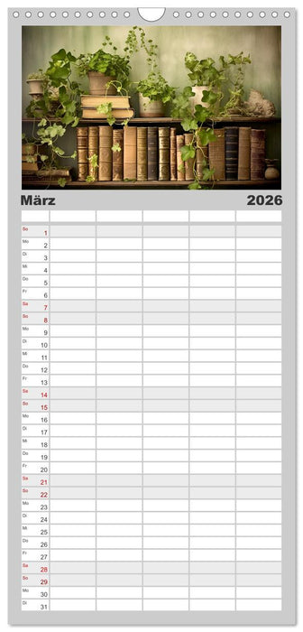 Bücherzauber (CALVENDO Familienplaner 2026)