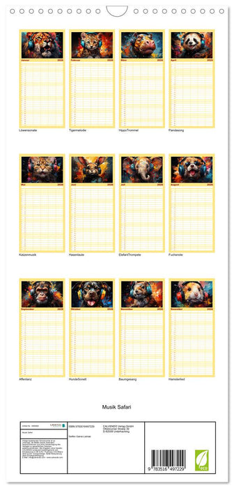 Musik Safari (CALVENDO Familienplaner 2026)