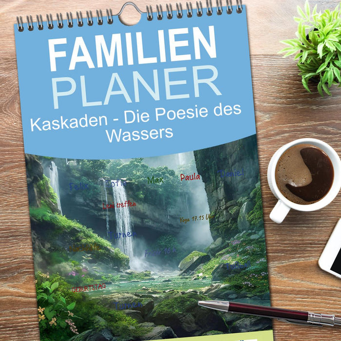 Kaskaden - Die Poesie des Wassers (CALVENDO Familienplaner 2026)