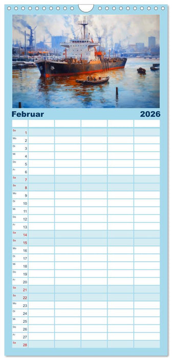 Hafenkante - Ein Leben mit und für den Hafen (CALVENDO Familienplaner 2026)