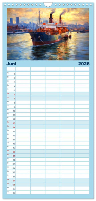 Hafenkante - Ein Leben mit und für den Hafen (CALVENDO Familienplaner 2026)