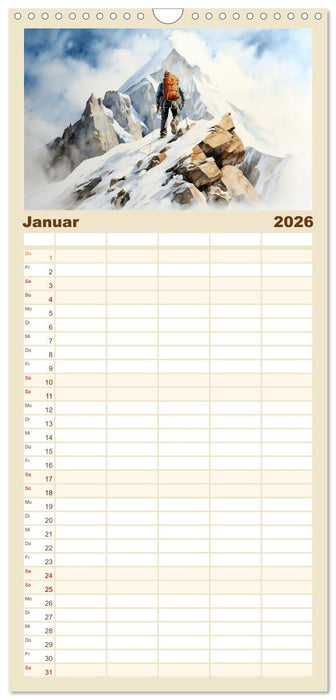 Die Magie der Bergwelt (CALVENDO Familienplaner 2026)