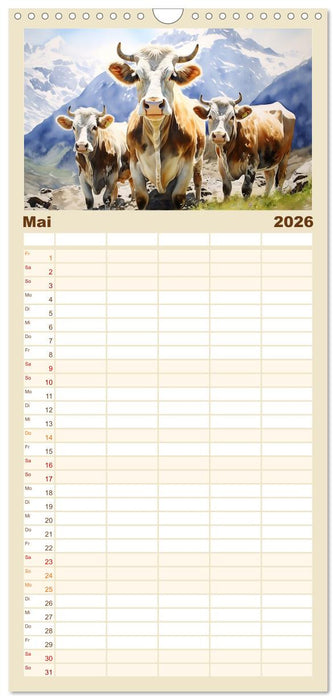 Die Magie der Bergwelt (CALVENDO Familienplaner 2026)