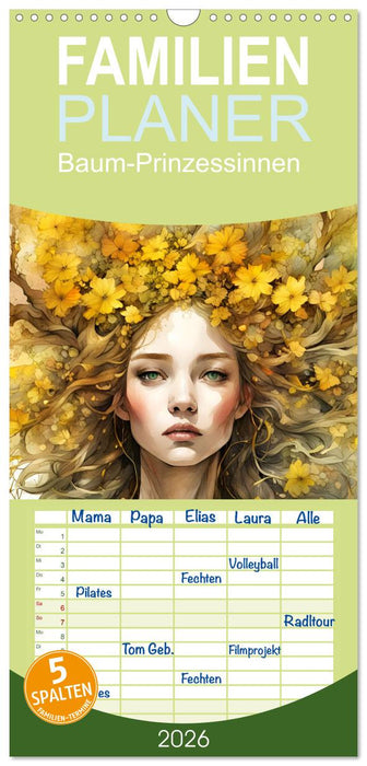 Baum-Prinzessinnen (CALVENDO Familienplaner 2026)