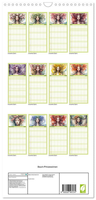 Baum-Prinzessinnen (CALVENDO Familienplaner 2026)