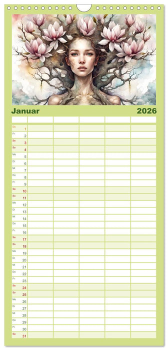 Baum-Prinzessinnen (CALVENDO Familienplaner 2026)