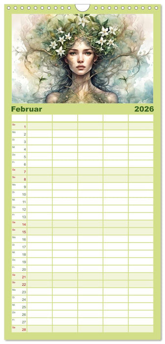 Baum-Prinzessinnen (CALVENDO Familienplaner 2026)