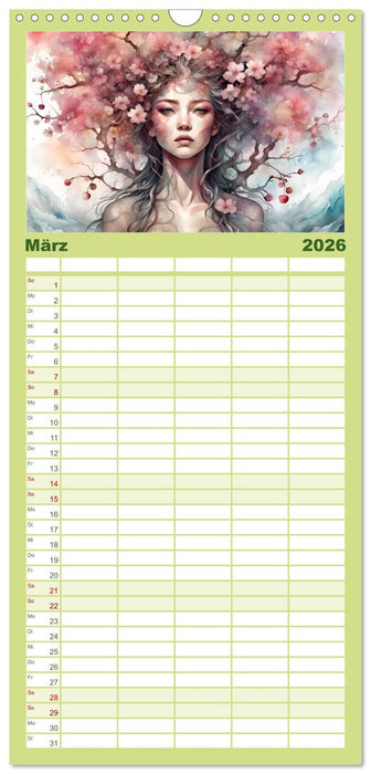 Baum-Prinzessinnen (CALVENDO Familienplaner 2026)