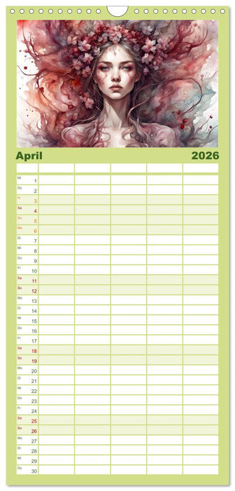 Baum-Prinzessinnen (CALVENDO Familienplaner 2026)