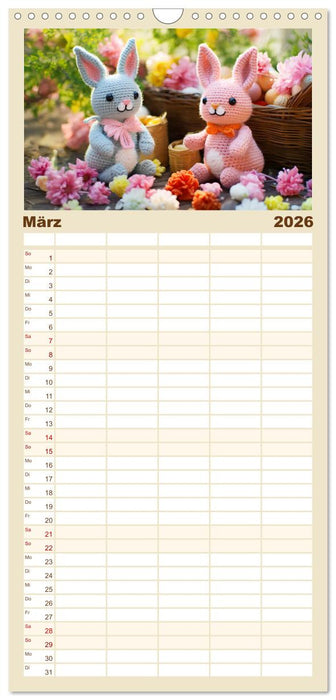 Häkelliebe - Fantasie in Maschen einfangen (CALVENDO Familienplaner 2026)