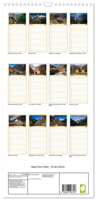 Nepal Tsum Valley - Tal des Glücks (CALVENDO Familienplaner 2026)